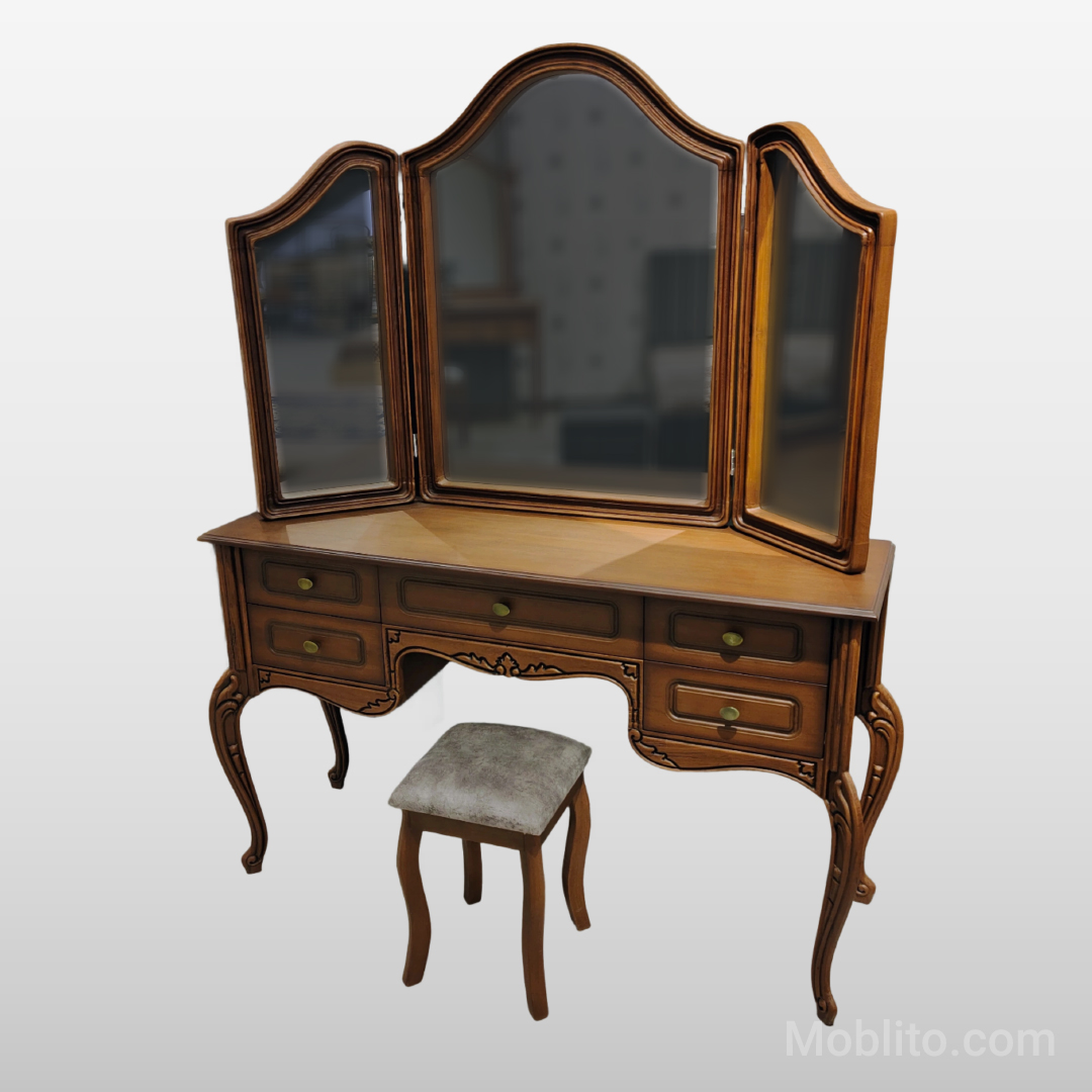 میز آرایش چوبی ابزاری 2 سرویس خواب چوبی ابزاری - فروشگاه اینترنتی مبلیتو - Moblito.com