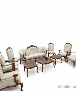 مبل نئوکلاسیک 9 نفره نیلوفر - فروشگاه اینترنتی مبلیتو - Moblito.com
