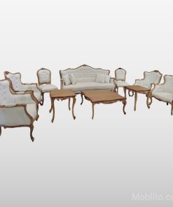 مبل نئوکلاسیک ۹ نفره لورنزو - فروشگاه اینترنتی مبلیتو - Moblito.com
