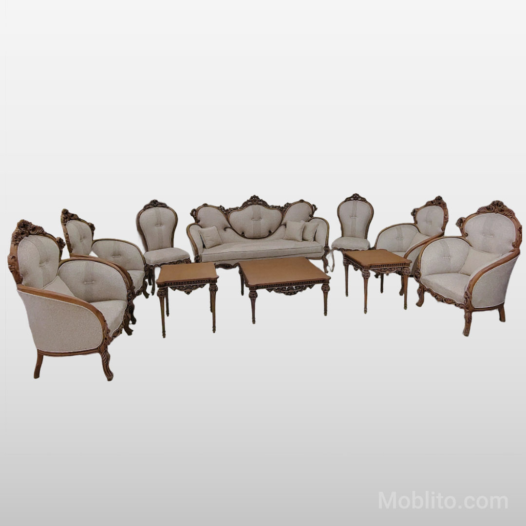 مبل نئوکلاسیک ۹ نفره کاردین 3 مبل نئوکلاسیک ۹ نفره کاردین - فروشگاه اینترنتی مبلیتو - Moblito.com