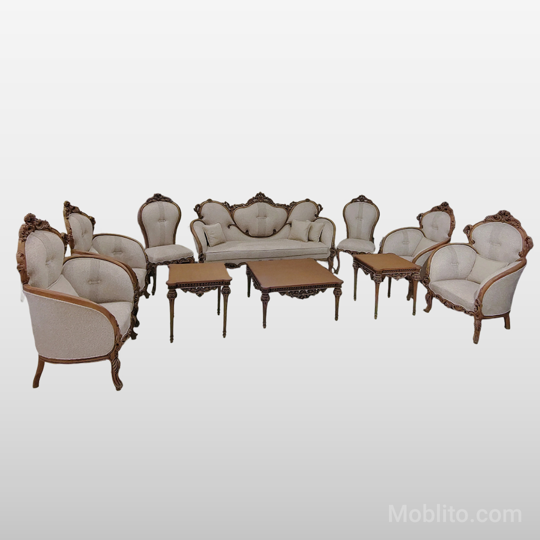 مبل نئوکلاسیک ۹ نفره کاردین 2 مبل نئوکلاسیک ۹ نفره کاردین - فروشگاه اینترنتی مبلیتو - Moblito.com