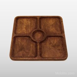 اردوخوری چوبی مربع 5 قسمتی - فروشگاه اینترنتی مبلیتو - Moblito.com