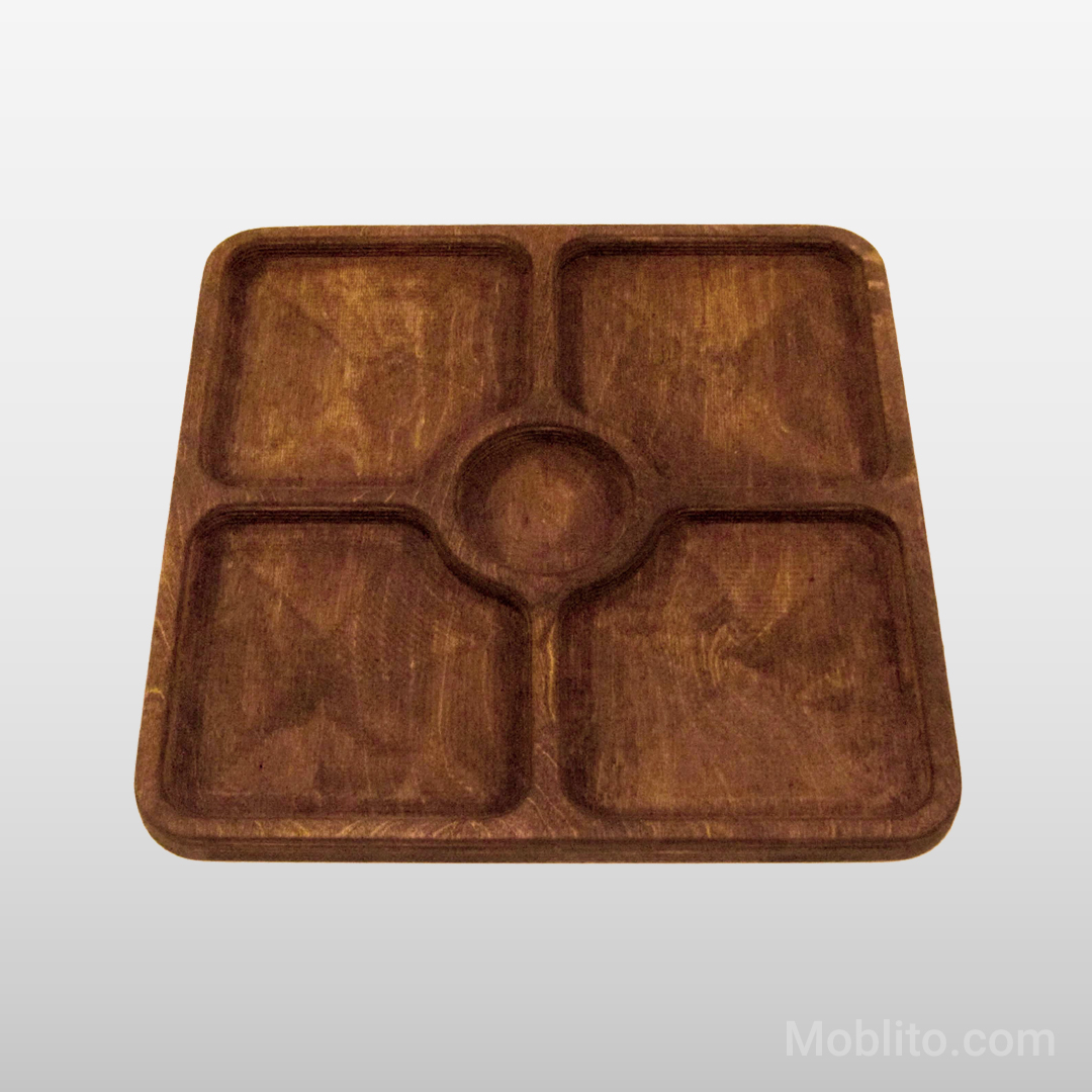 اردوخوری چوبی مربع 5 قسمتی 3 اردوخوری چوبی مربع 5 قسمتی - فروشگاه اینترنتی مبلیتو - Moblito.com