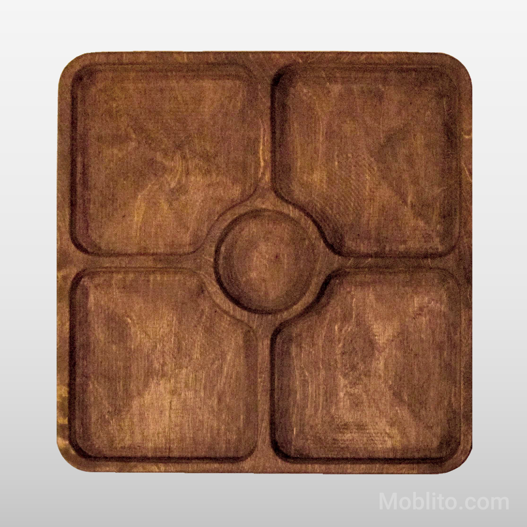 اردوخوری چوبی مربع 5 قسمتی 1 اردوخوری چوبی مربع 5 قسمتی - فروشگاه اینترنتی مبلیتو - Moblito.com