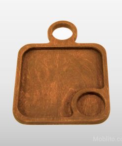 سینی سرو مربع تک نفره با دسته حلقه‌ای - فروشگاه اینترنتی مبلیتو - Moblito.com