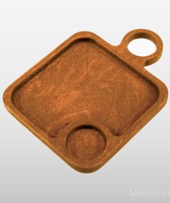 سینی سرو مربع تک نفره با دسته حلقه‌ای - فروشگاه اینترنتی مبلیتو - Moblito.com