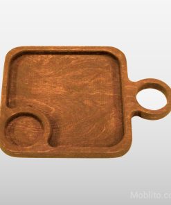 سینی سرو مربع تک نفره با دسته حلقه‌ای - فروشگاه اینترنتی مبلیتو - Moblito.com