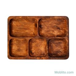 اردوخوری چوبی مستطیل 5 قسمتی - فروشگاه اینترنتی مبلیتو - Moblito.com