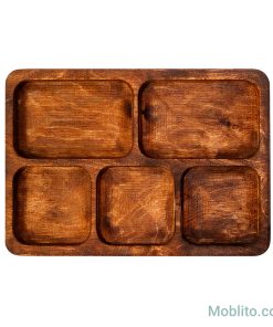 اردوخوری چوبی مستطیل 5 قسمتی - فروشگاه اینترنتی مبلیتو - Moblito.com