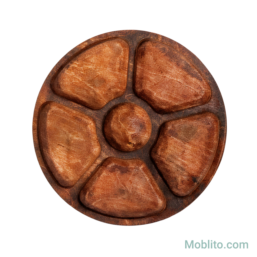 اردوخوری چوبی گرد 6 قسمتی 1 اردوخوری چوبی گرد 6 قسمتی - فروشگاه اینترنتی مبلیتو - Moblito.com