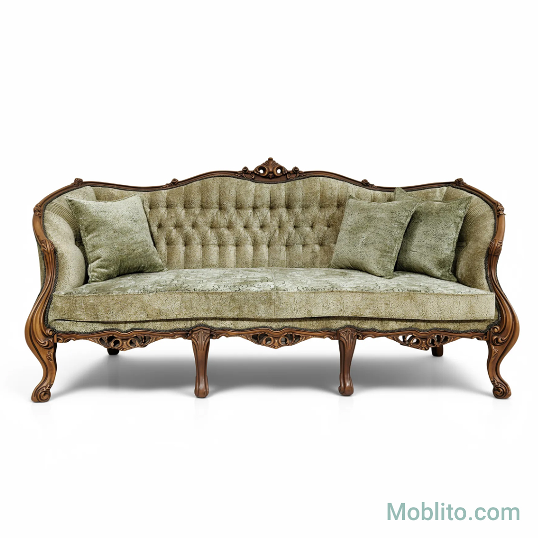 مبل نئوکلاسیک ۹ نفره زمرد 3 مبل نئوکلاسیک ۹ نفره زمرد - فروشگاه اینترنتی مبلیتو - Moblito.com