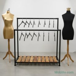 رگال و آویز لباس دو میله با کفی چوبی مدل آلبرت (Albert) - فروشگاه اینترنتی مبلیتو - Moblito.com