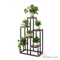 استند گل و گیاه طبقاتی چوب و فلز مدل اروین (Erwin) - فروشگاه اینترنتی مبلیتو - Moblito.com