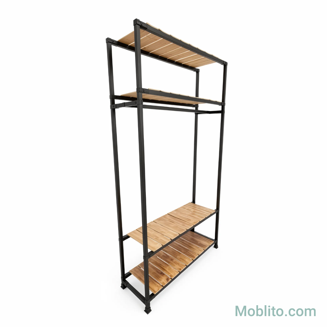 رگال و آویز لباس ایستاده طبقه دار مدل آرشین (Arshin) 4 رگال و آویز لباس ایستاده طبقه دار مدل آرشین (Arshin) - فروشگاه اینترنتی مبلیتو - Moblito.com