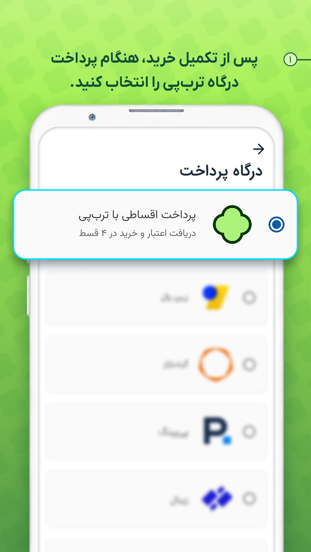 انتخاب درگاه ترب‌پی